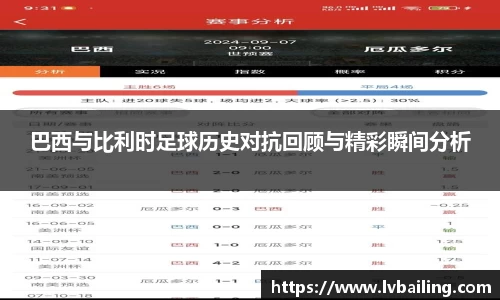 巴西与比利时足球历史对抗回顾与精彩瞬间分析